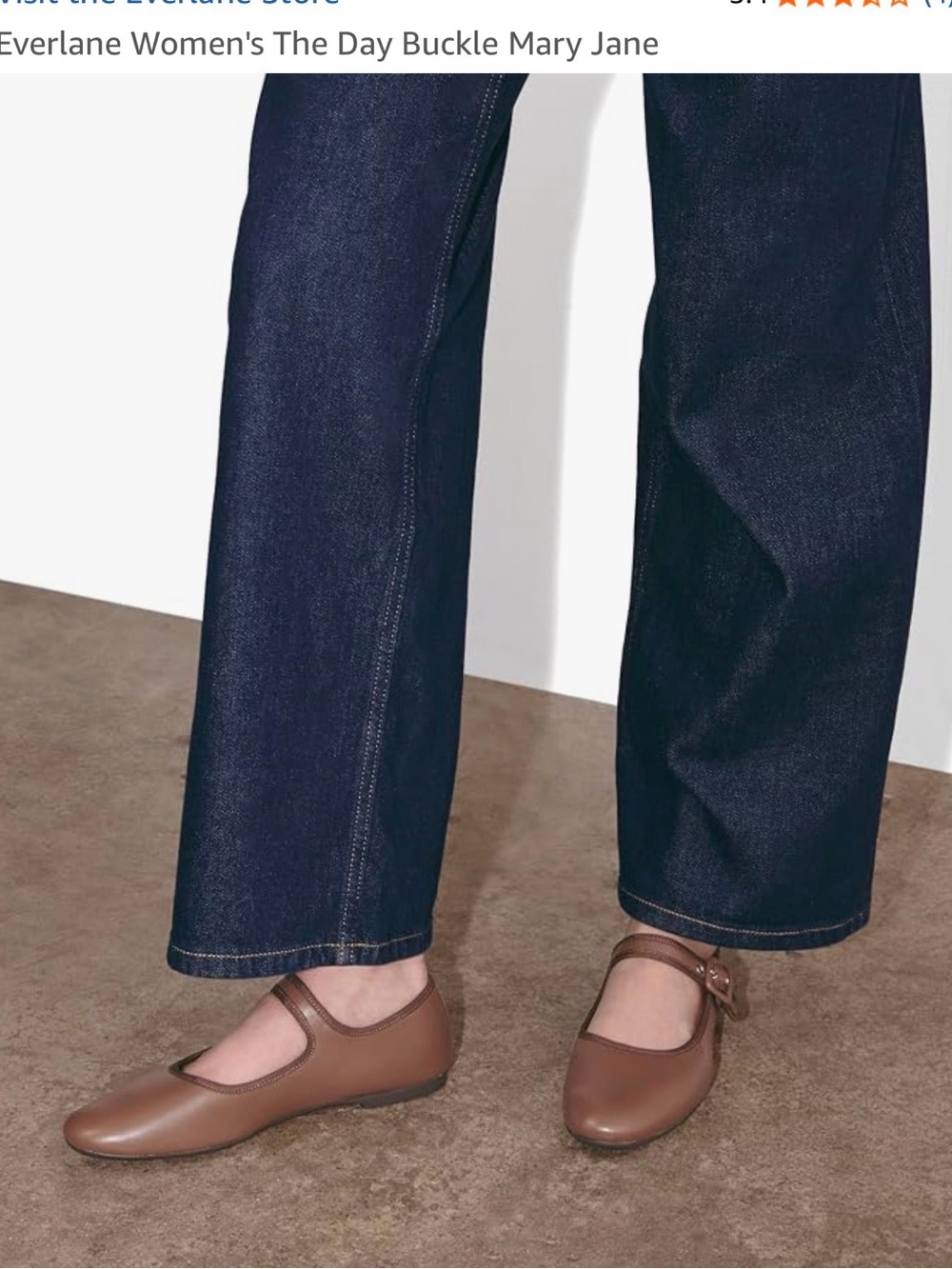 NWT- EVERLANE - LEATHER- WOMEN’S THE DAY BUCKLE MARY JANE-SIZE 11